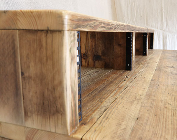 Studio desk made from reclaimed wood