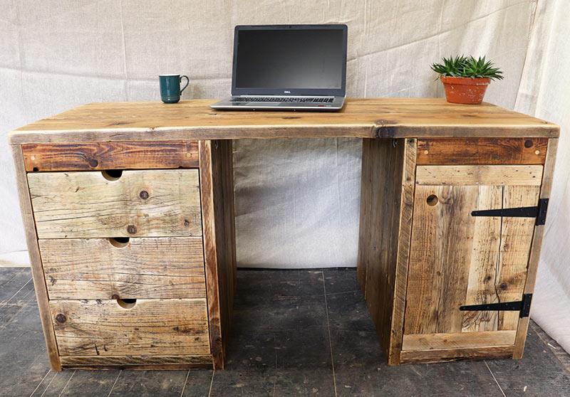 barn wood computer desk