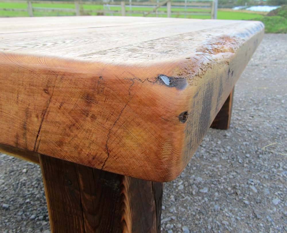 Warehouse joist reclaimed wood coffee table