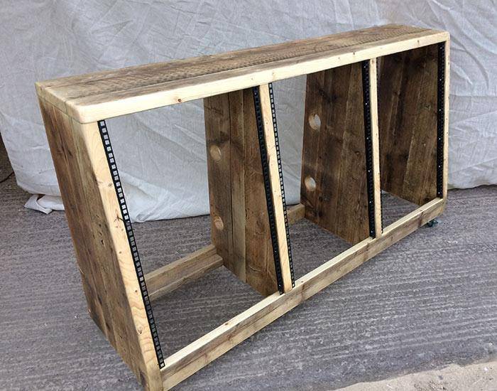 Triple width 16u angled rack cabinet